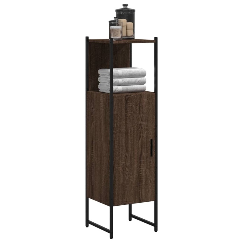 Armoire de salle de bain chne marron 33x33x120,5 cm