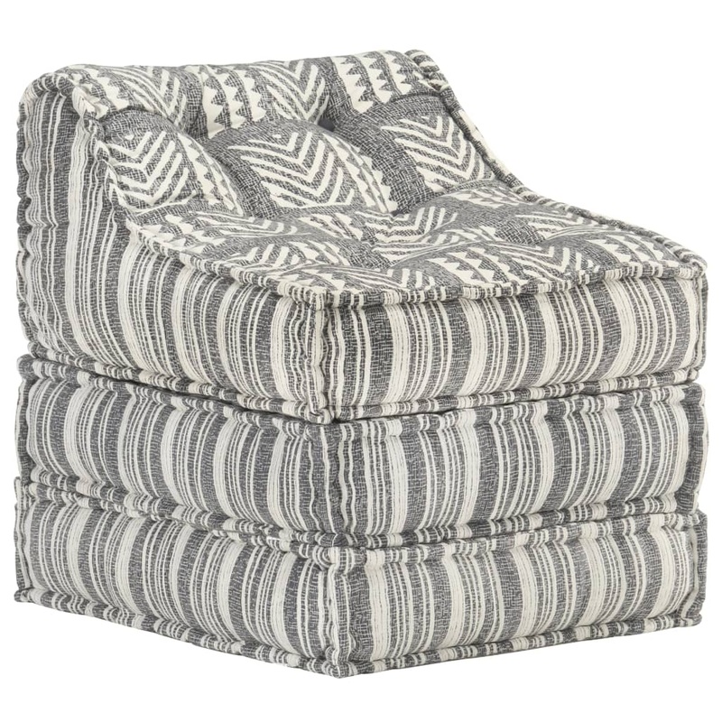Pouf modulaire Gris ray Tissu