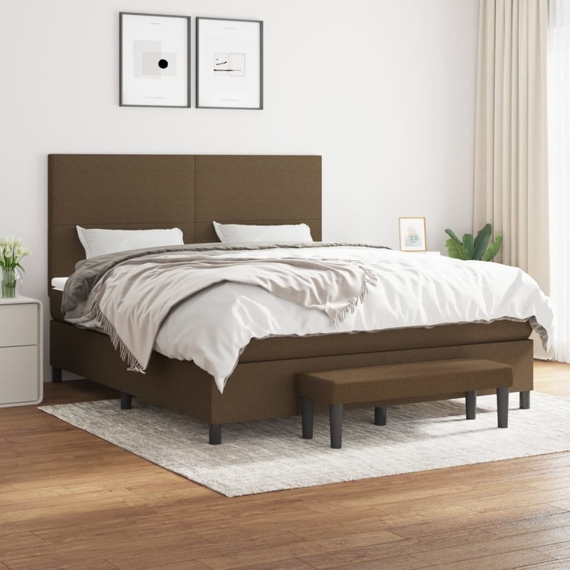 Sommier  lattes de lit avec matelas Marron fonc 160x200 cm