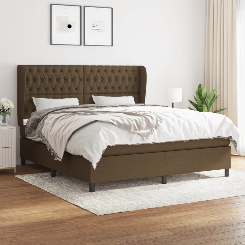 Sommier  lattes de lit avec matelas Marron fonc 180x200 cm