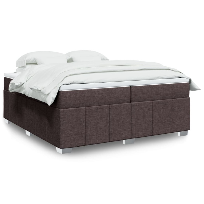 Sommier  lattes de lit avec matelas Marron fonc 200x200 cm