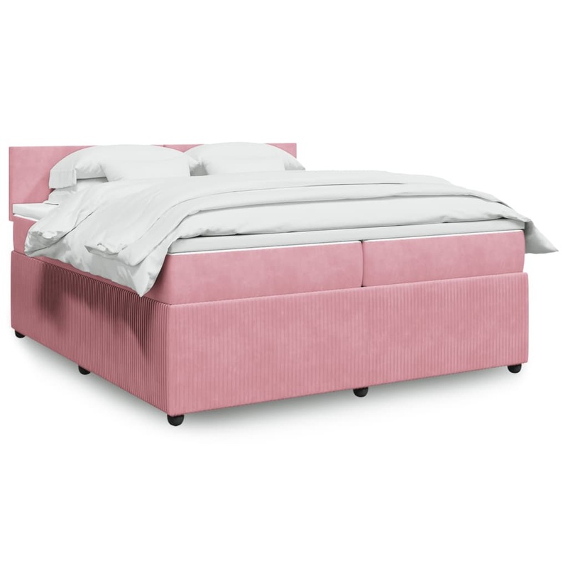 Sommier  lattes de lit avec matelas Rose 200x200 cm Velours