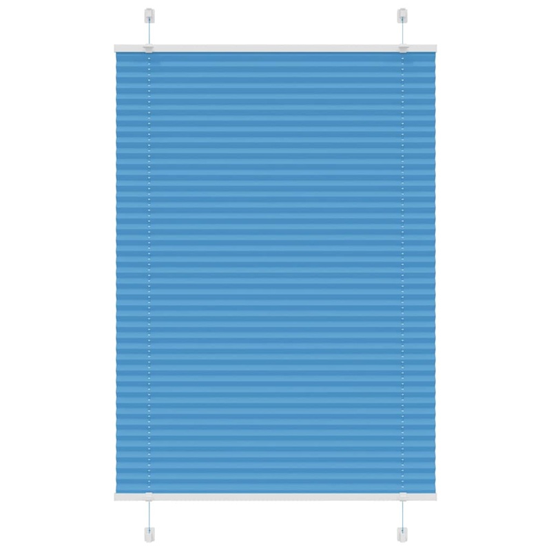 Store pliss bleu 90x100 cm largeur du tissu 89,4 cm polyester