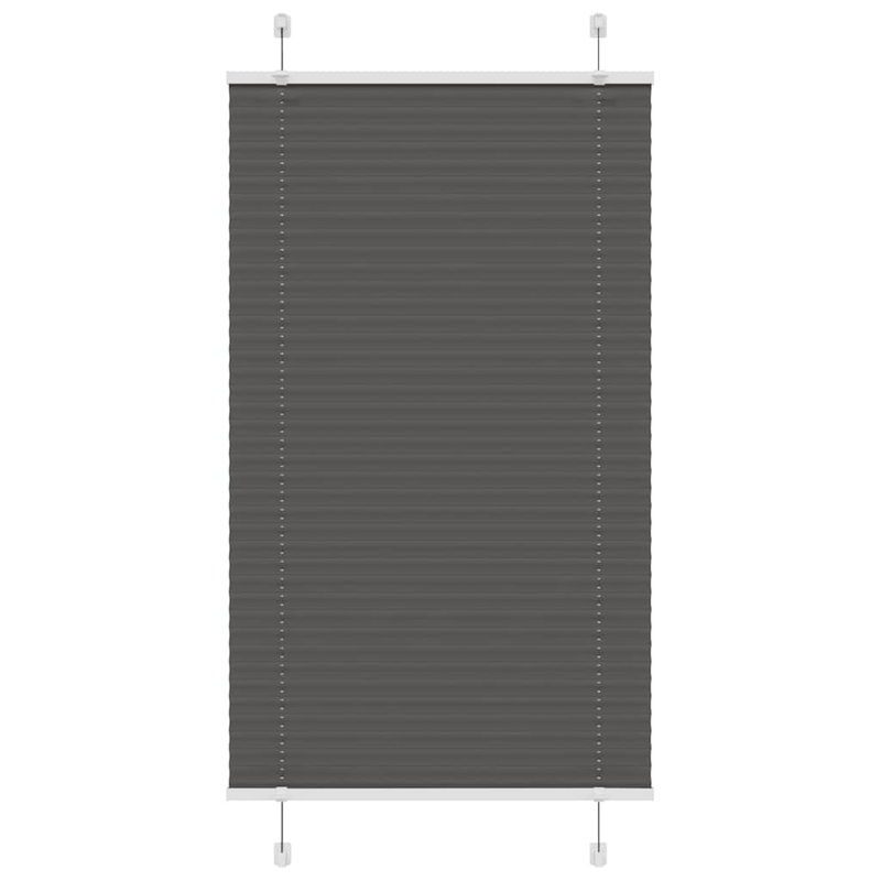 Store pliss noir 80x150 cm largeur du tissu 79,4 cm polyester