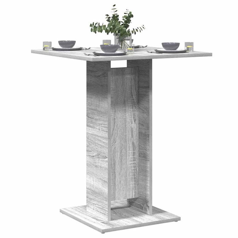 Table de bistro Sonoma gris 60x60x75 cm Bois d'ingnierie