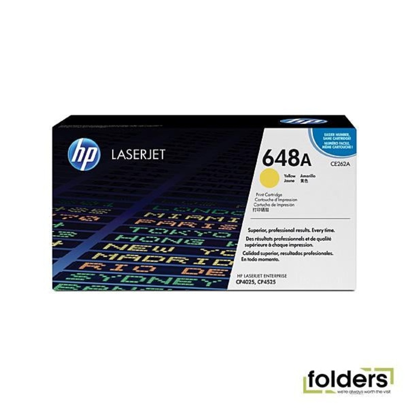 HP #648A Yellow Toner CE262A