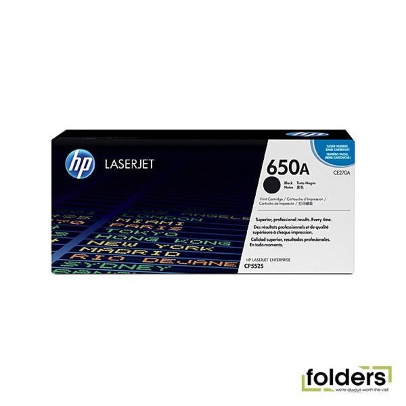 HP #650A Black Toner CE270A
