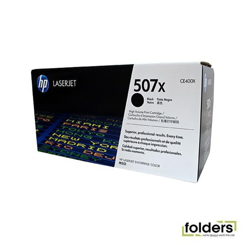 HP #507X Black Toner CE400X