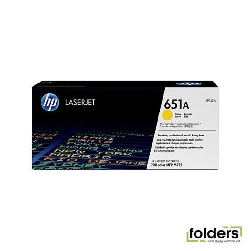 HP #651A Yellow Toner CE342A
