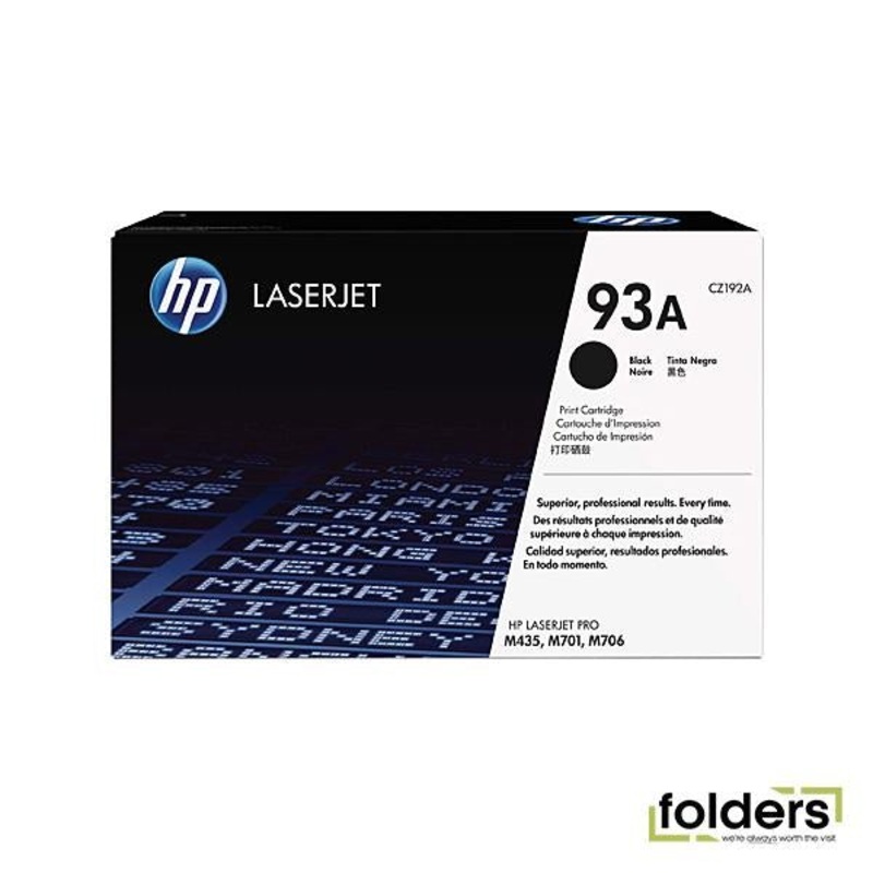 HP #93A Black Toner CZ192A