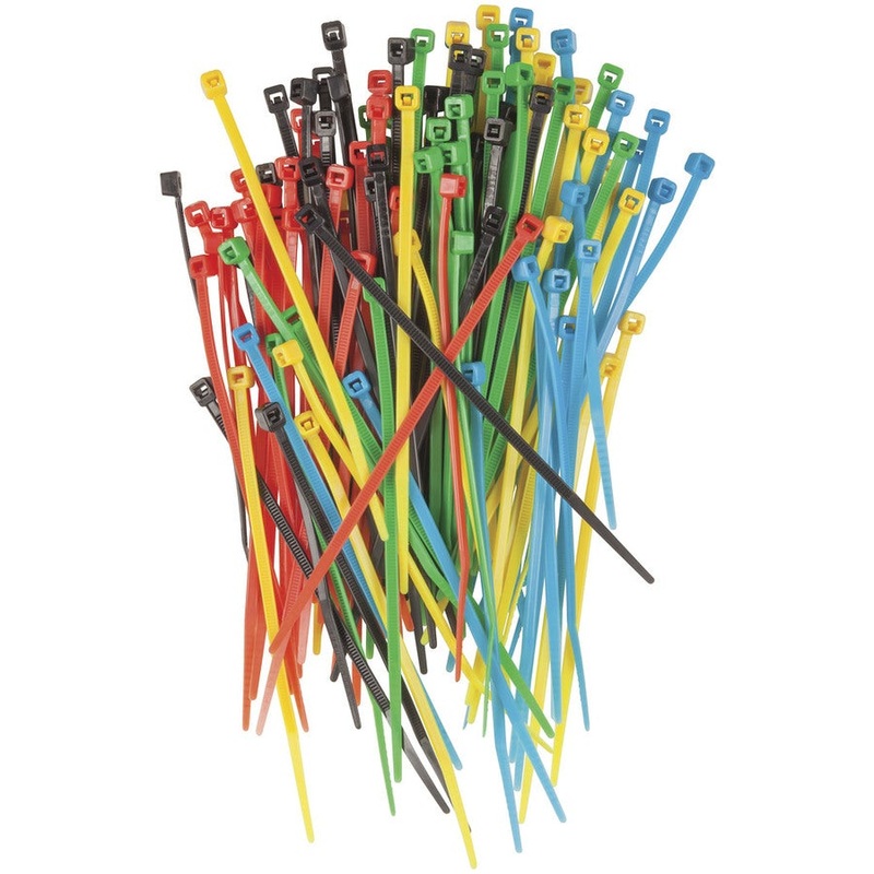 100mm Coloured Cable Ties - Pk.125