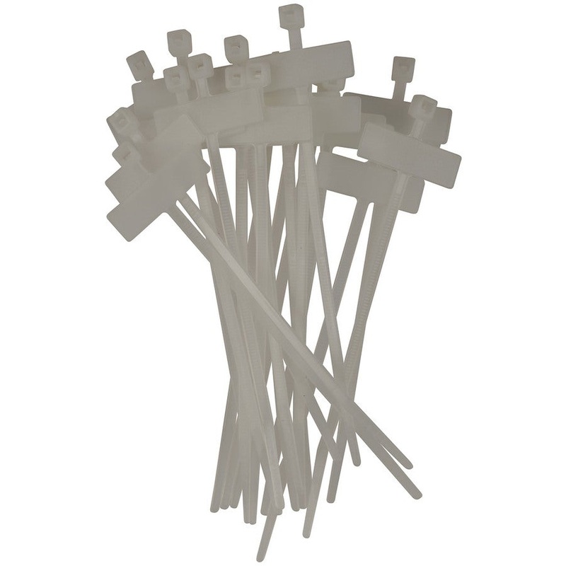100mm Label Cable Ties Pk 20