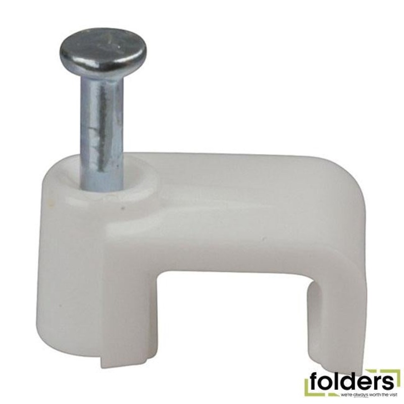 5 x 8mm flat cable clip packet of 200