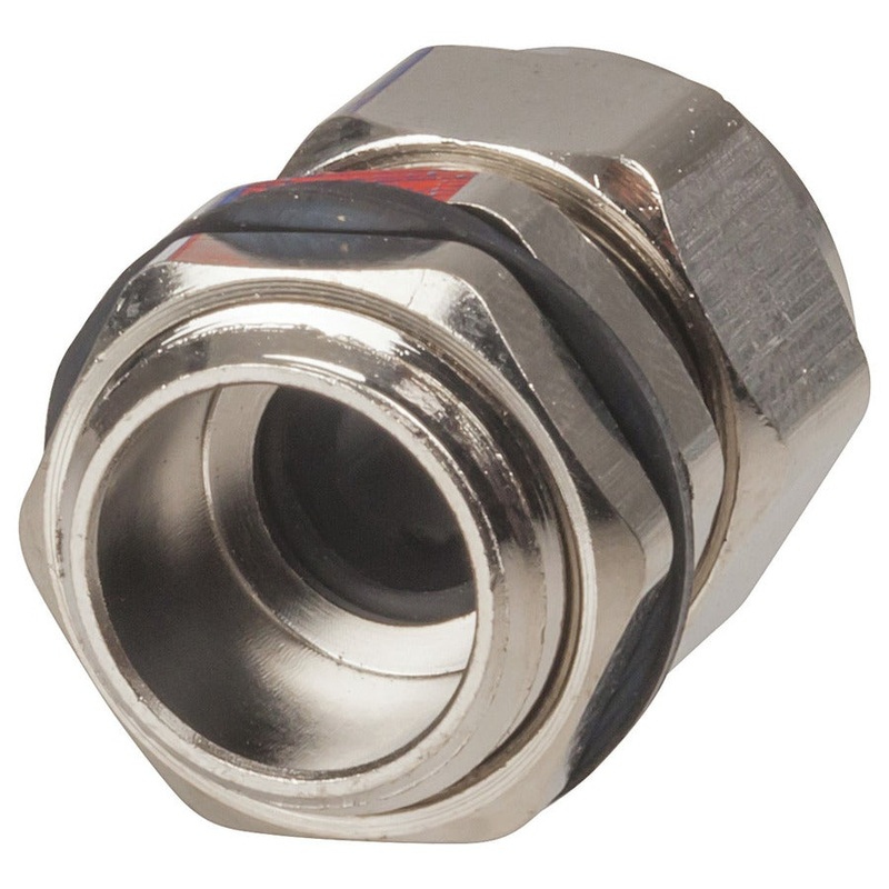 IP68 Nickel Plated Copper Cable Glands 4 to 8mm - 2 Pack