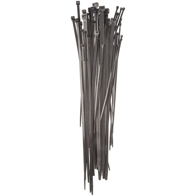 Large Size Mixed Black Cable Tie Set - 70-pieces