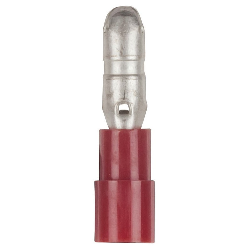 4mm Bullet Male - Red - Pk.8