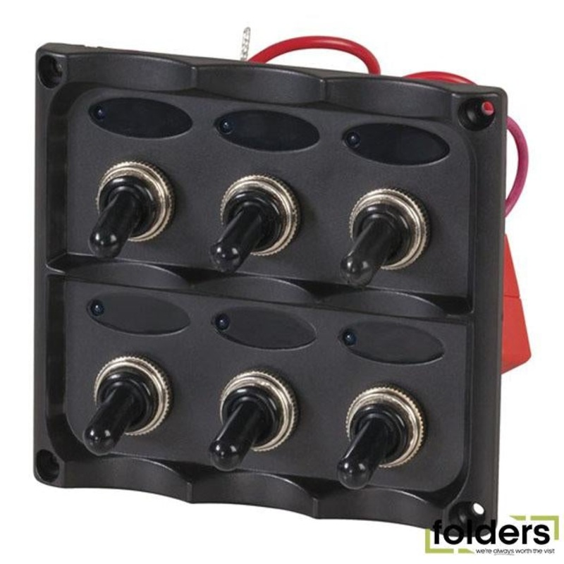 6-way switch panel with led indicators