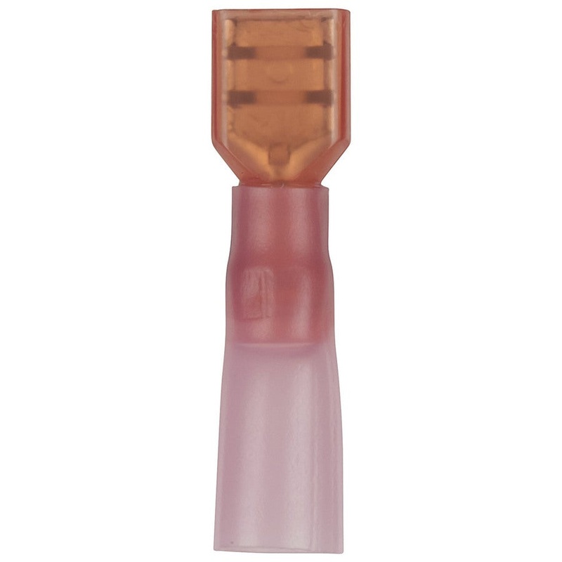 Fully Insulated Female Spade Connector - Red (Pack of 8)