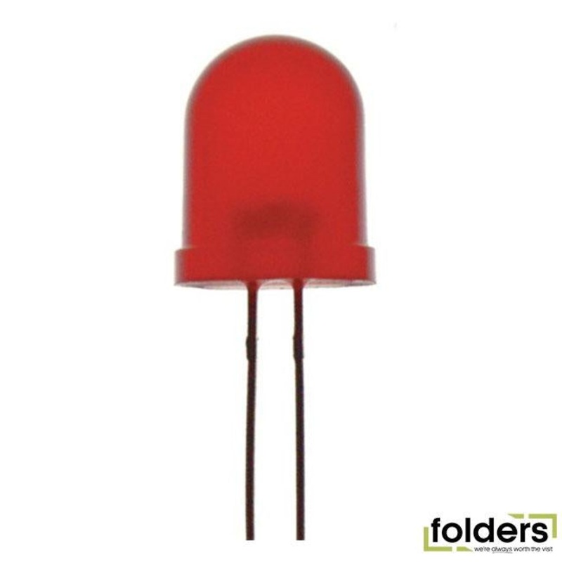Red 10mm led 270mcd round diffused
