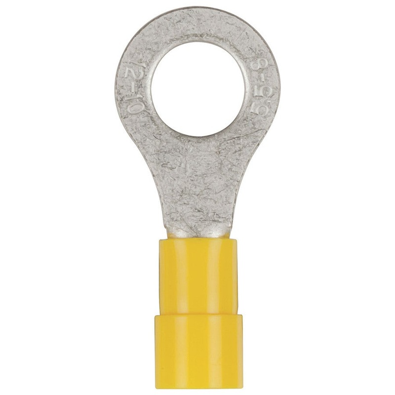 Yellow 8mm Eye Terminal - Pack 8