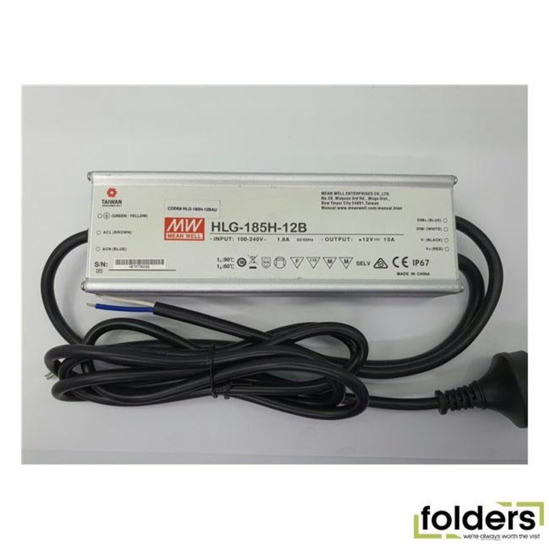 12vdc 13a led power supply - 185w