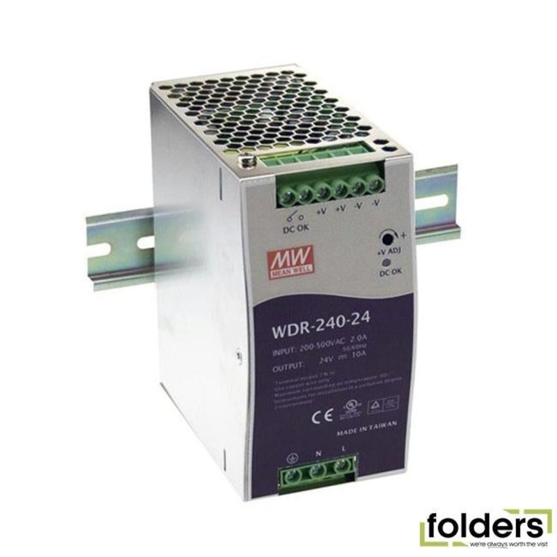 24vdc 10a din rail mount smps