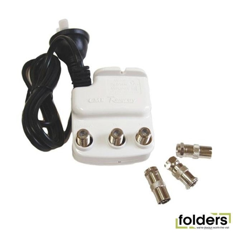 Indoor tv amplifier/splitter