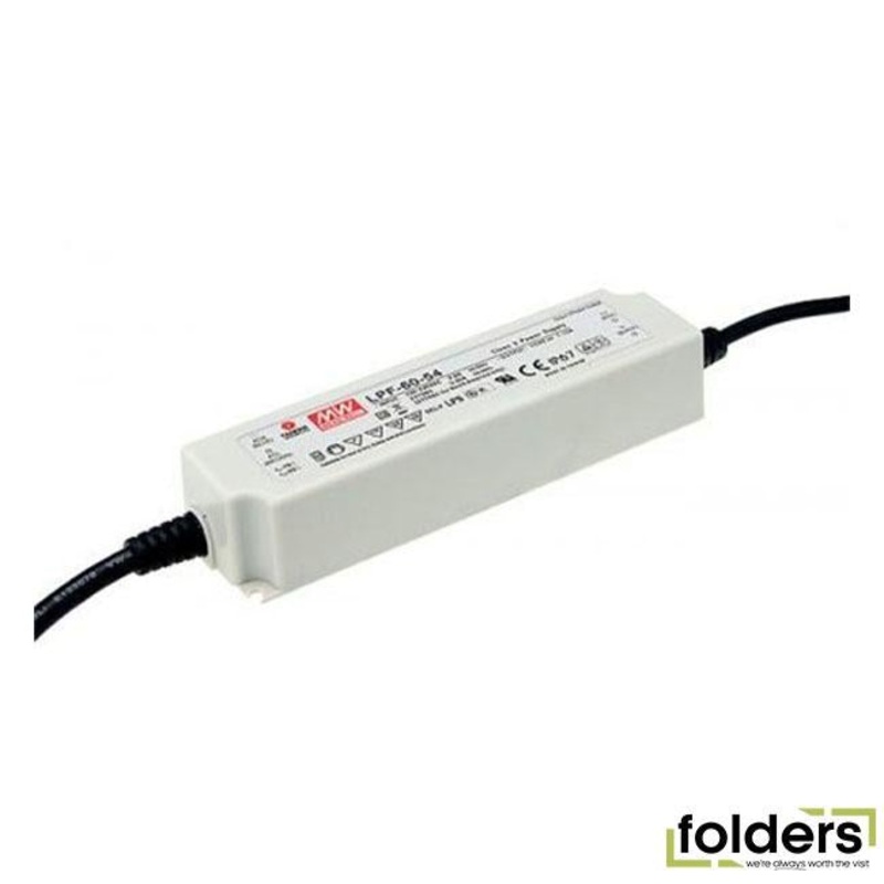 Meanwell 12vdc 5a ip67 led power supply with plastic case
