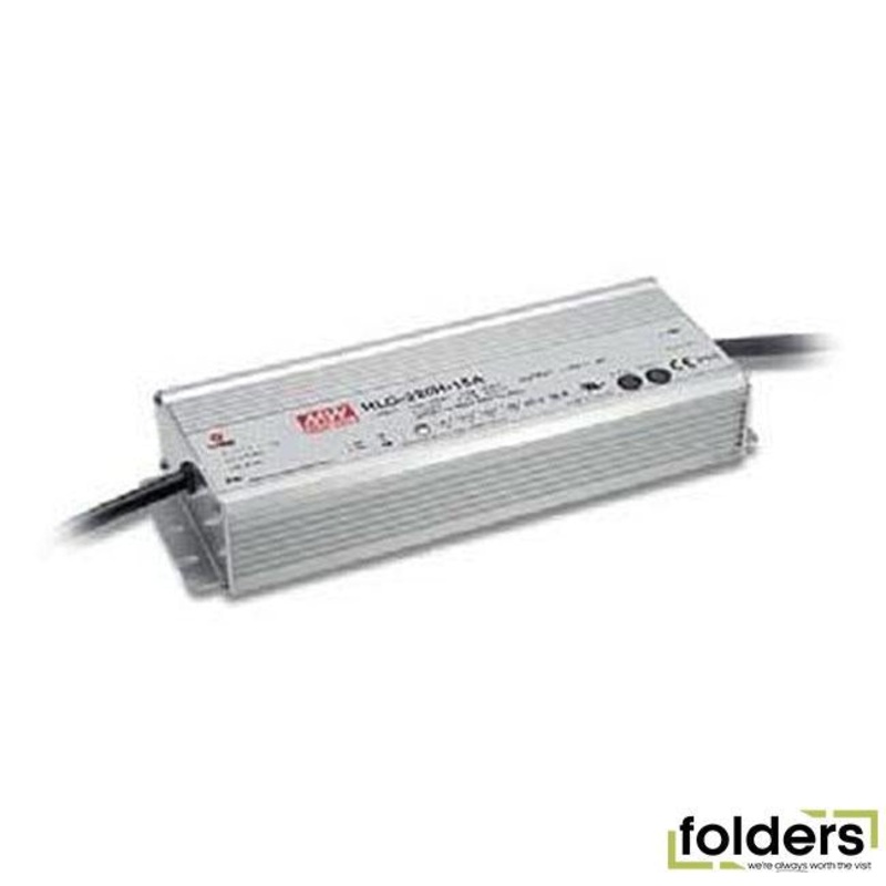 Meanwell 24vdc 13.3a ip67 power supply dimmable with control wire adjustment