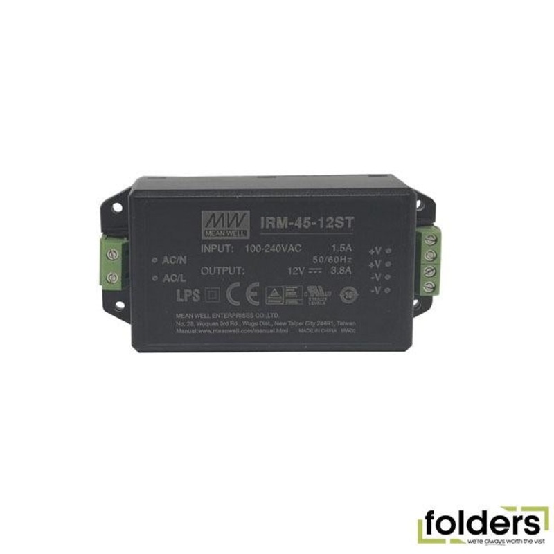 Psu enc mini 12v 3.8a 45w mw irm-45-12st