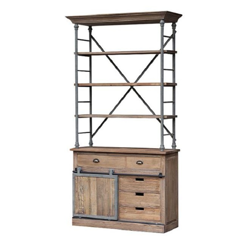 Rembrandt Reclaimed Elm Industrial Designed Wall Unit CF8154