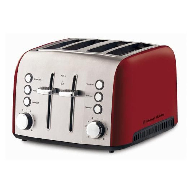 Russell Hobbs Heritage Vogue 4 Slice Toaster Ruby RHT54RBY