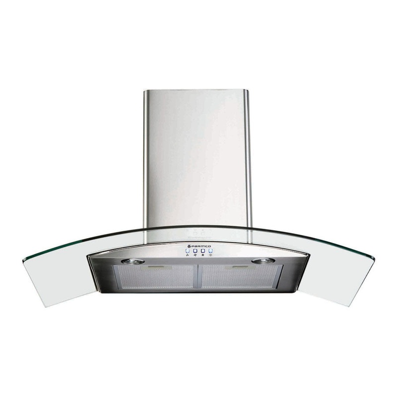 Parmco 90cm Curved Glass Canopy Rangehood (T4-11GLA-9L)