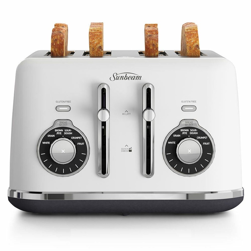 Sunbeam Alinea Select 4 Slice Toaster White TA2840W