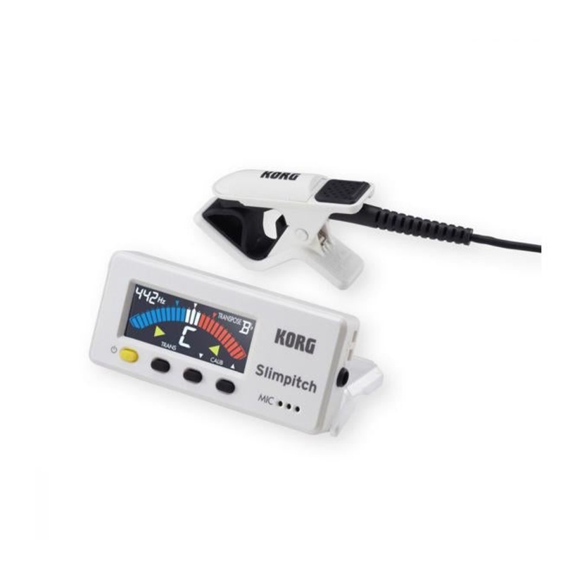 Korg Slimpitch Chromatic Tuner w/mic pearl  white