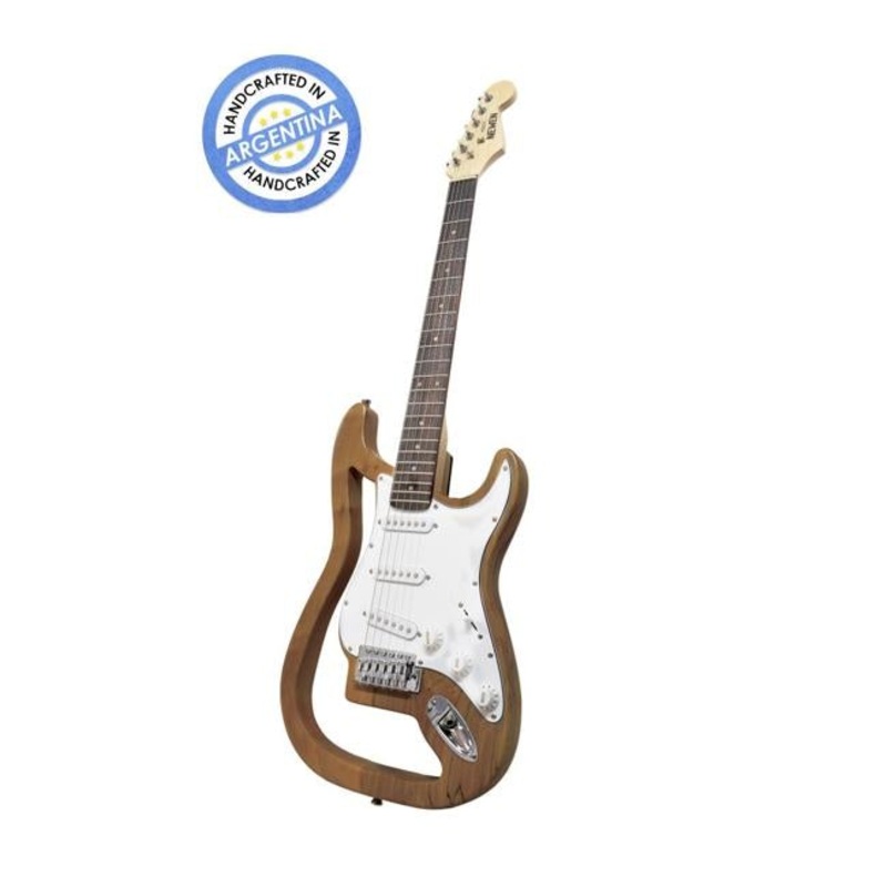 Newen St Ghost electric guitar in dark wood finish