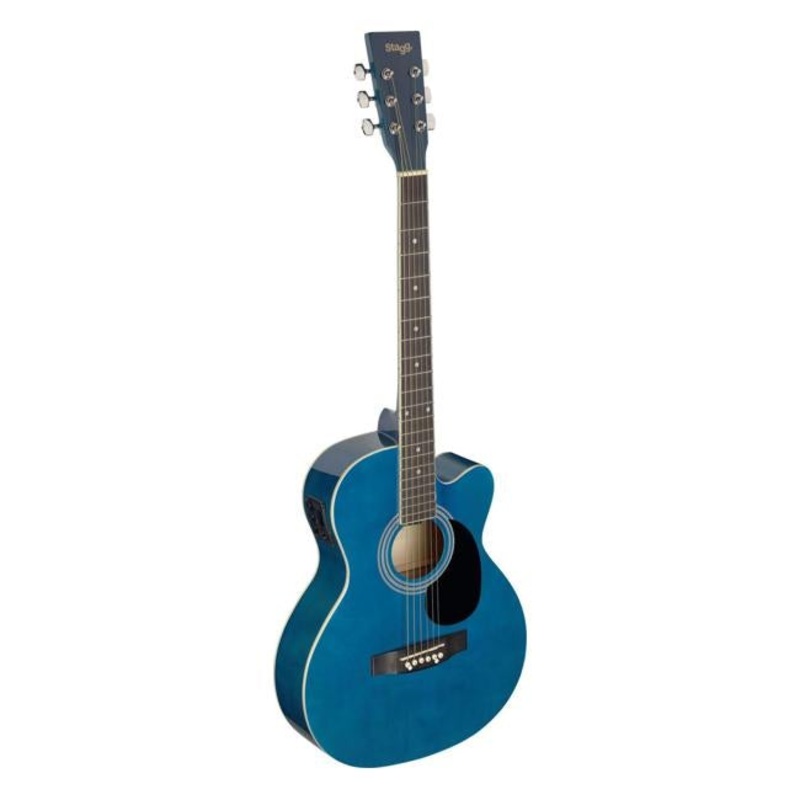 Stagg Grand Auditorium Acoustic w/ pickup blue