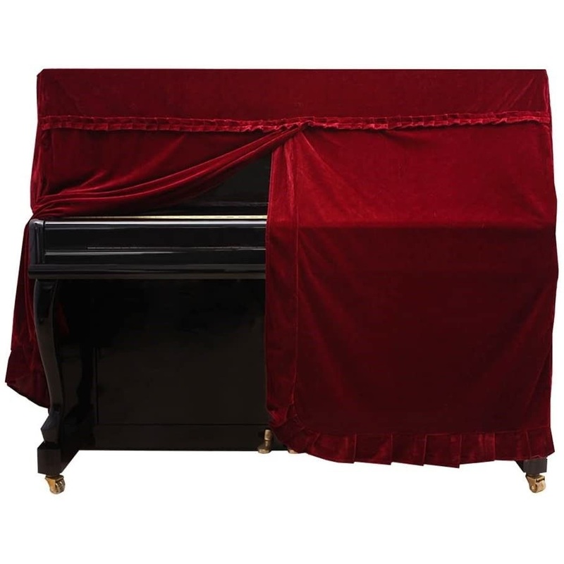 Upright Piano Cover Dark Red, No Bench