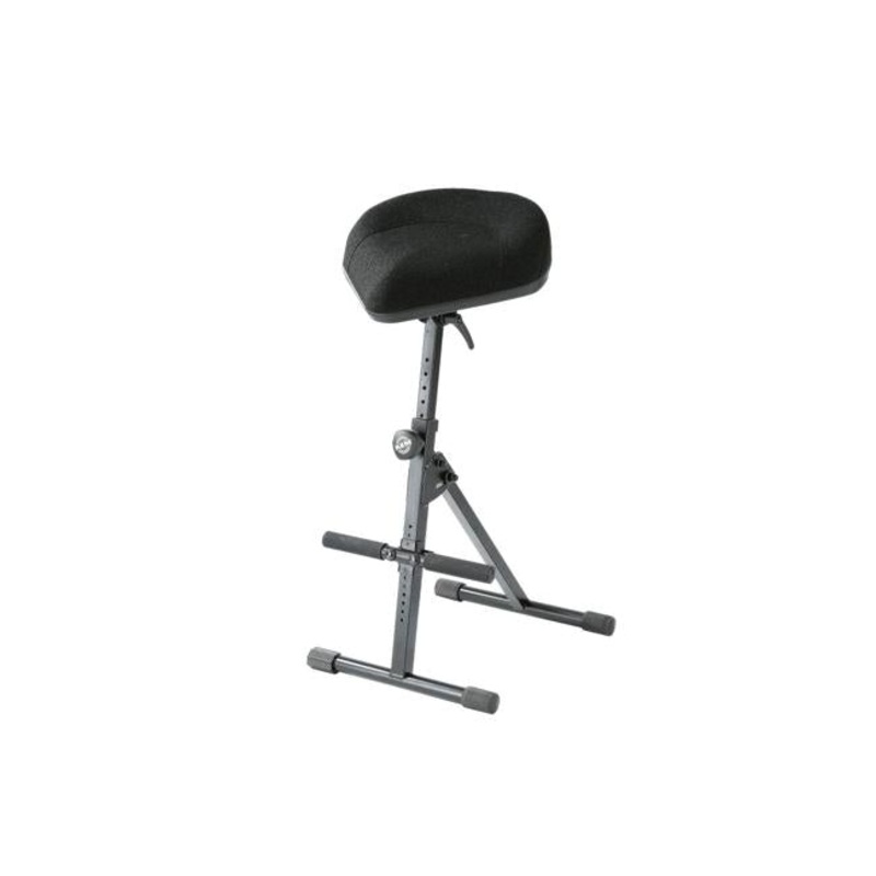 K&M Pneumatically Springed Stool Black leather