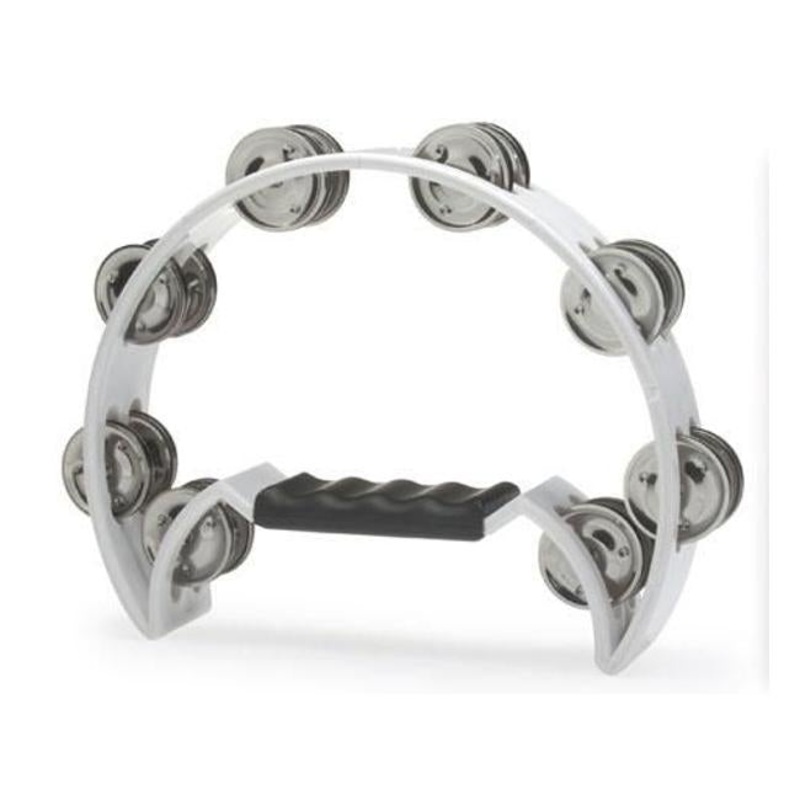 Stagg Cutaway Tambourine 16 Jingle, White