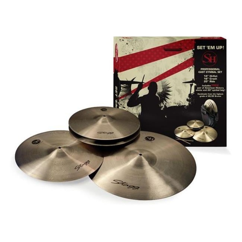 Stagg SH Cymbal Set H14-C16-R20-Bag-Sticks