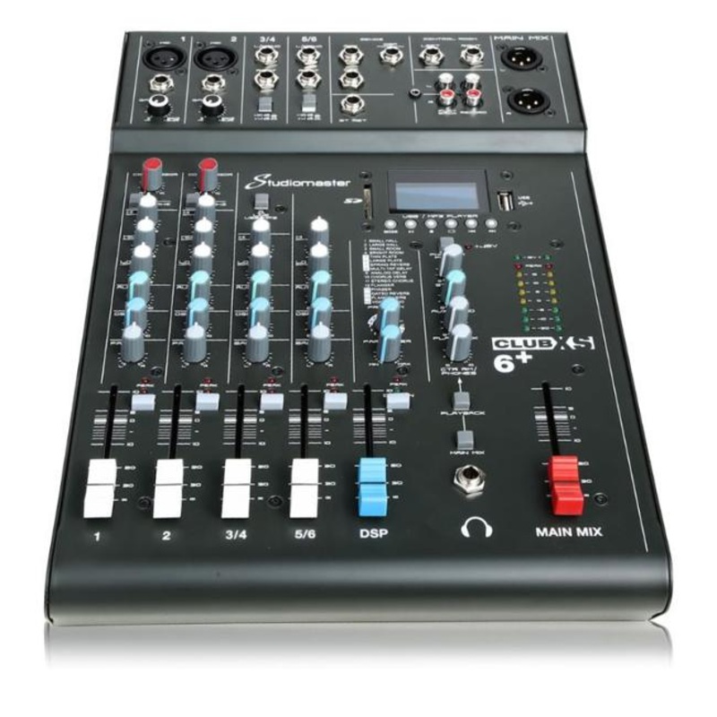 Studiomaster Club XS6+ 2 mic and 2 stereo channel w/ FX, USB