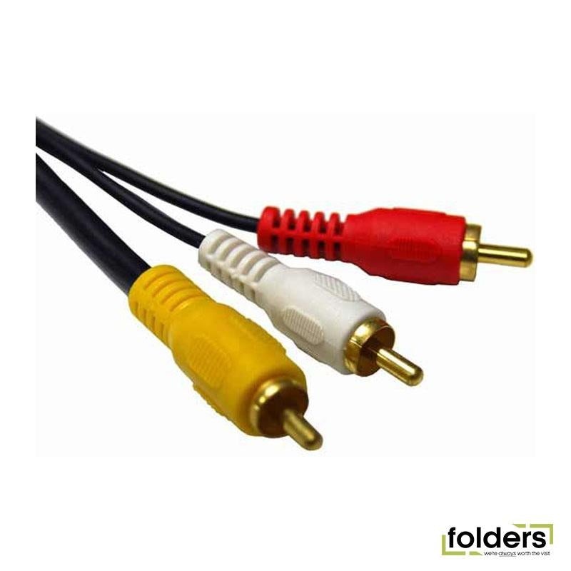 DYNAMIX 5m RCA Audio Video Cable 7 to 3 RCA Plugs