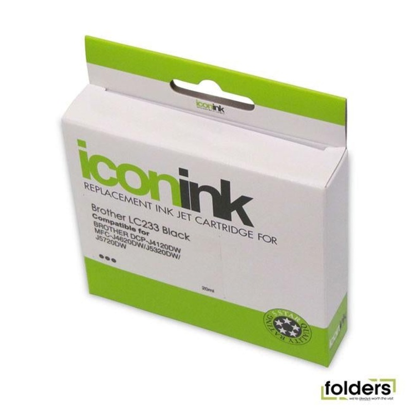 Icon Compatible Brother LC233 Black Ink Cartridge