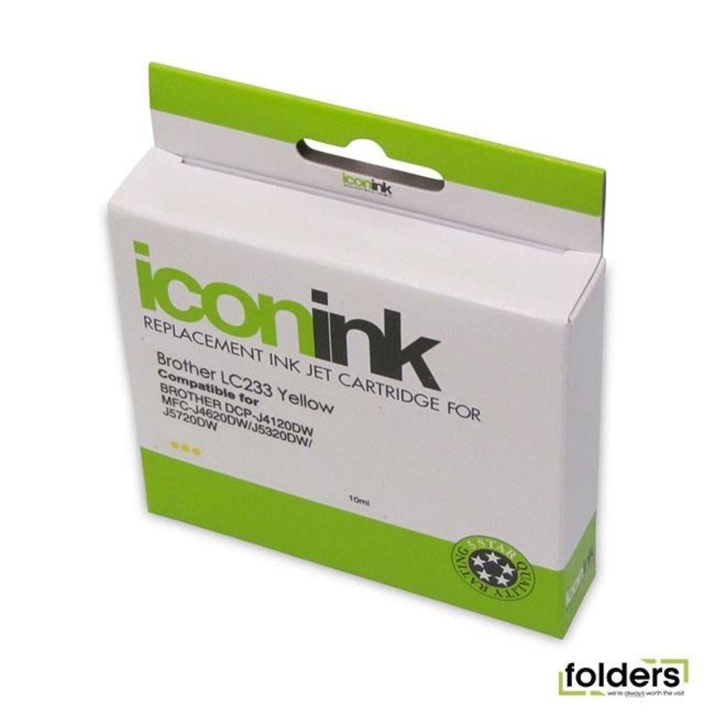 Icon Compatible Brother LC233 Yellow Ink Cartridge