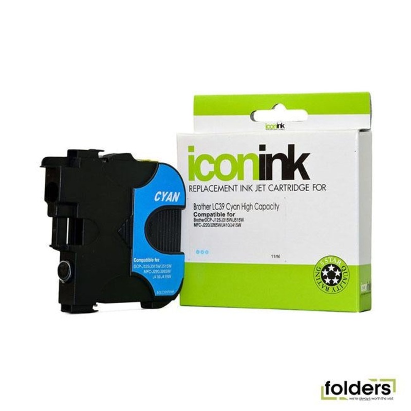 Icon Compatible Brother LC39 Cyan Ink Cartridge