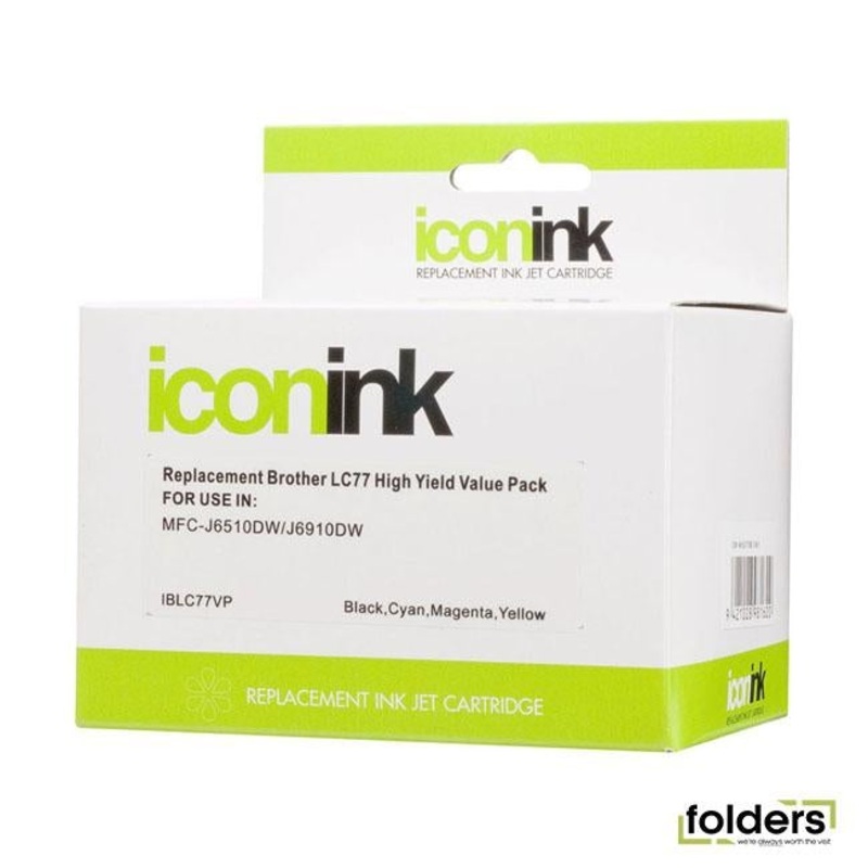 Icon Compatible Brother LC77 XL B/C/M/Y Value Pack