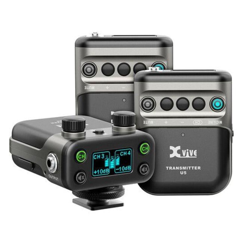 XVIVE U5 2-Person Camera-Mount Digital Wireless Omni Lavalie