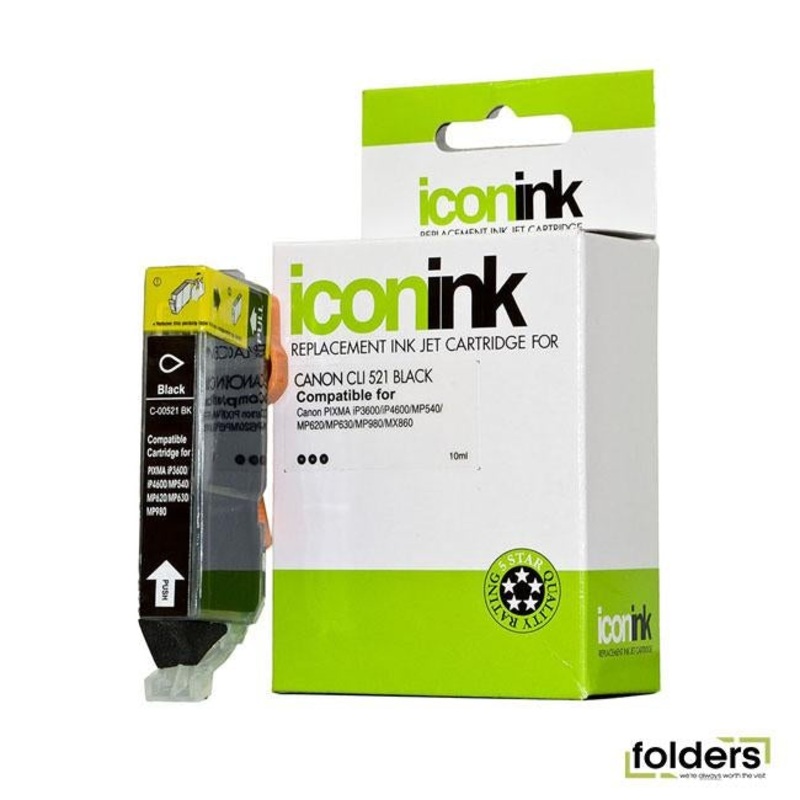 Icon Compatible Canon CLi-521 Black Ink Cartridge
