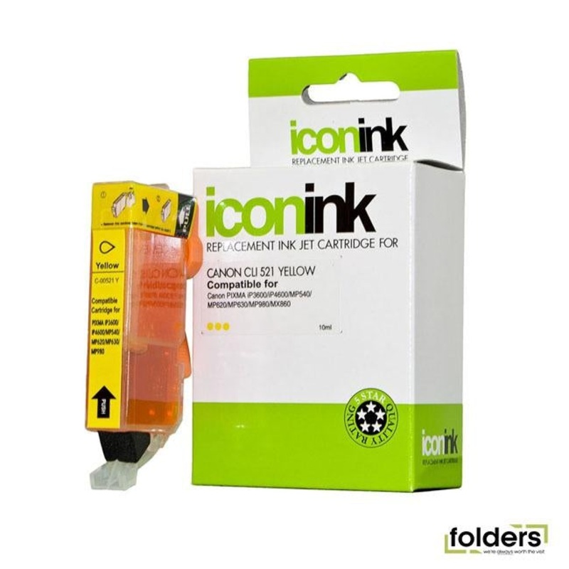 Icon Compatible Canon CLi-521 Yellow Ink Cartridge